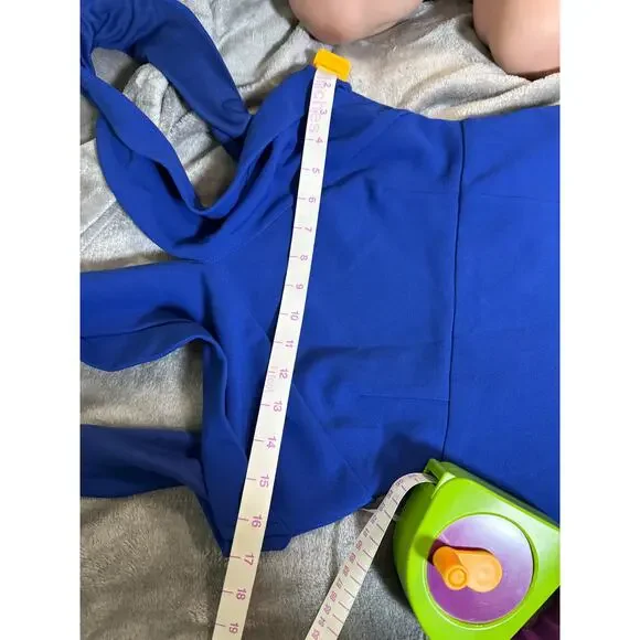 NWT Lulu’s Head to Cocktail Hour Royal Blue Halter Neck Maxi Dress Size Small - Picture 6 of 9